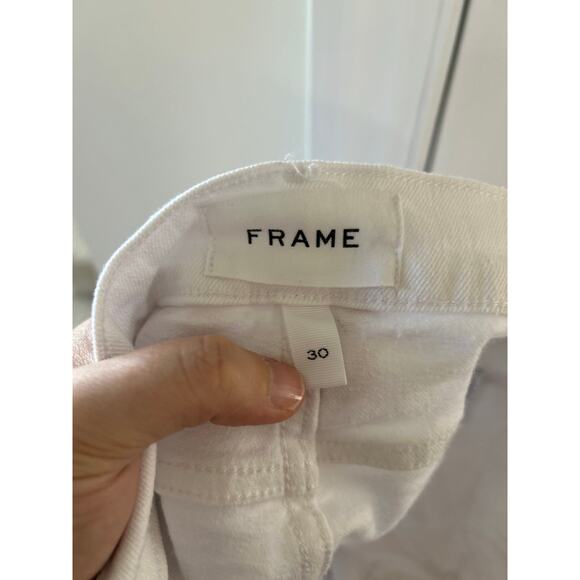 Frame Le Garcon White Straight Leg Ankle Length Jeans - Picture 3 of 7